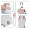 thumbnail image 4 of Golf Ball Waist Bag, Golf Ball Carry Pouch with Tee Holder, Buckle, Clip, White Pink 2 Pack, 4 of 6