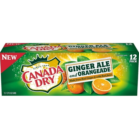 Boston Ale - (2 Pack) Canada Dry Ginger Ale and Orangeade, 12 Fl Oz Cans, 12 Ct