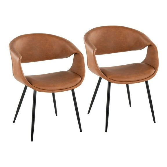 LumiSource Curvo Upholstered Chair - Set of 2