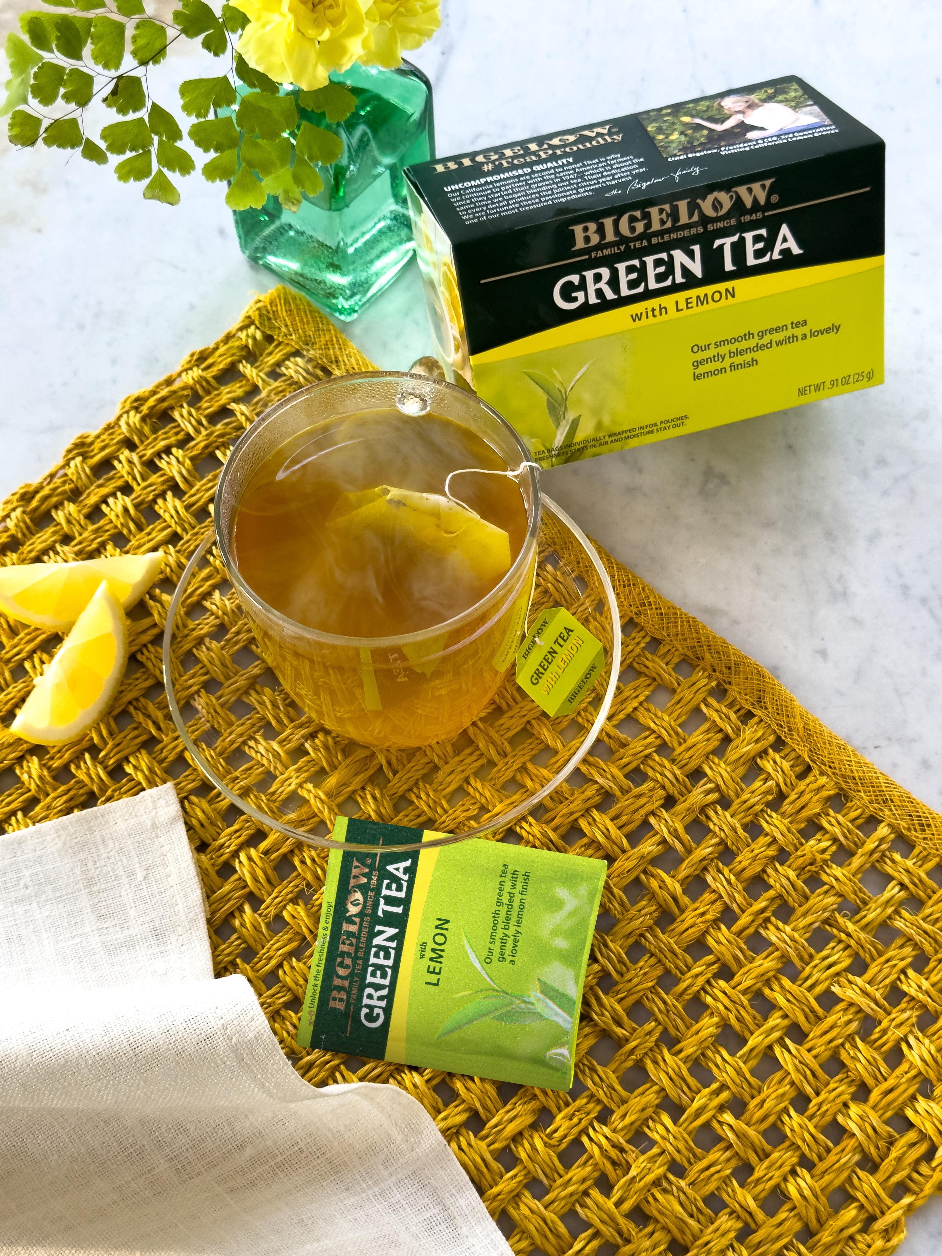 (6 pack) Bigelow Green Tea with Lemon, Tea Bags, 20 Count