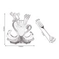 thumbnail image 4 of Swan Base Holder Dinnerware Set Spoon and Fork for Tea Coffee Desserts Appetizers Easy to Clean and Dishwasher Safe, 4 of 11