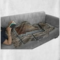 thumbnail image 6 of Rustic Soft Flannel Fleece Blanket, Wooden Tree Planks with Old and Rusty Two Angled Boat Door Image Artwork Print, Cozy Plush for Indoor and Outdoor Use, 50" x 60", Brown and Grey, by Ambesonne, 6 of 6