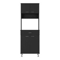thumbnail image 5 of Della 60 Kitchen Pantry with Countertop, Closed & Open Storage Black, 5 of 7
