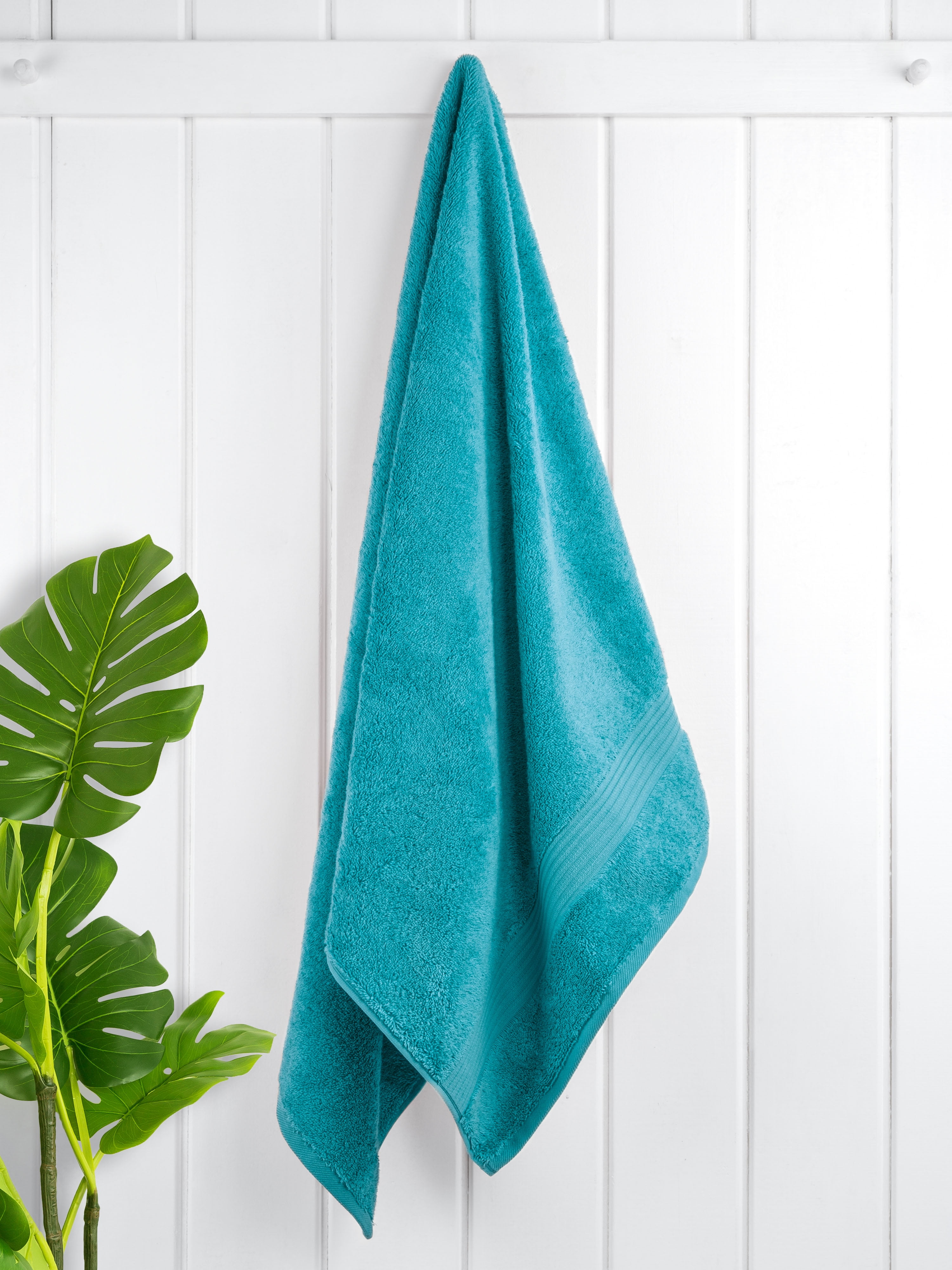 Cotton Paradise 100% Cotton 4 Piece Turkish Bath Towel Set, Soft Plush Towels Clearance Bathroom Set, Aqua