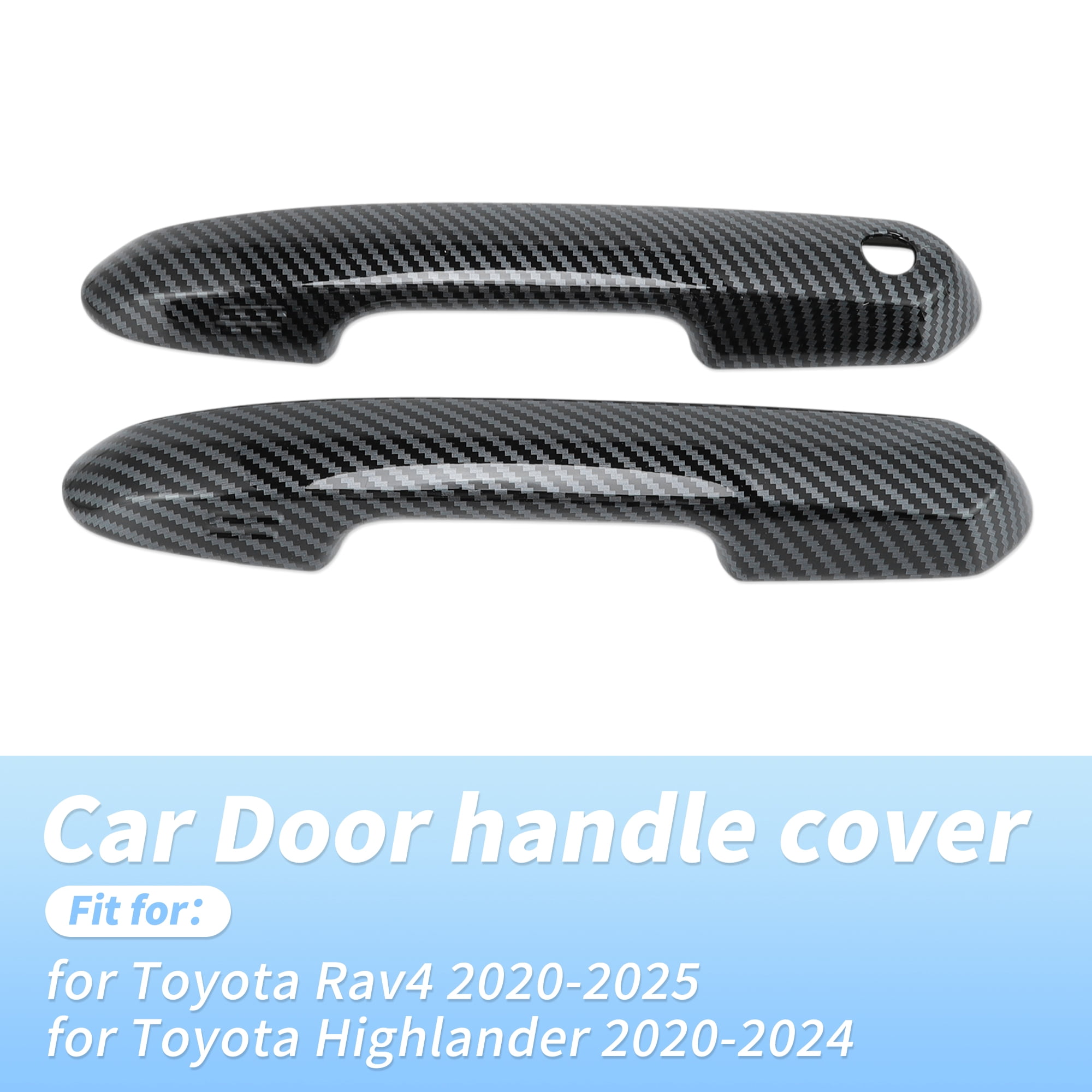 Unique Bargains ABS Car Handle Cover Black for Toyota Rav4 Highlander 2020-2024
