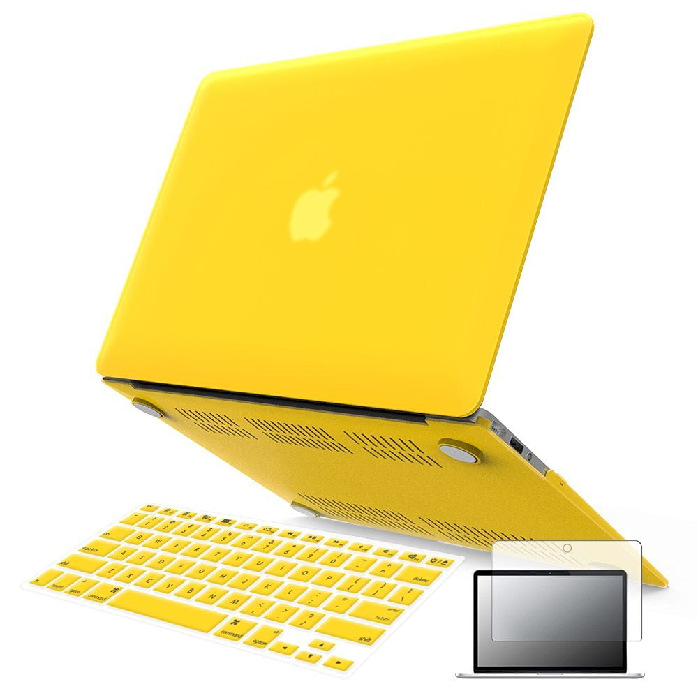 iBenzer 3 in 1 Macbook Air 13 Soft Skin Plastic Hard Case Cover Keyboard Cover Screen Protector for Macbook Air 13 NO CD ROM A1369 A1466 Orange MMA13OR 2 Walmart