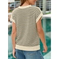 thumbnail image 2 of DOKOTOO Womens Summer 2025 Fashion Striped Knitted Vest Lightweight Breathable Tank Top, 2 of 6