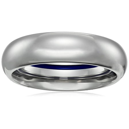 Sapphire Tungsten 6mm Classic Comfort Fit Wedding Bands Rings for Men