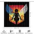 thumbnail image 2 of Attack On Titan Shower Curtain Set 4 Piece, Set Bathroom Sets with Rugs(Bath Mat,U Shape Mat Toilet Lid Cover Mat) Durable Bathroom Decor, 2 of 8
