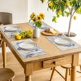 thumbnail image 3 of Blue Yellow Botanical Placemats for Dinning Table Set of 6, Spring Summer Vintage Burlap Kitchen Place Mats Waterproof Cloth Table Mats, Indoor Outdoor Placemats Easy Clean Dinner Decor, 3 of 8