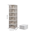 thumbnail image 2 of 6-Layer Foldable Shoe Box, Front Door Shoe Storage Box, Non-Assembly Stackable Shoe Storage Box With Door, Independent Shoe Rack Cabinet With Cover, Plastic Shoe Rack Suitable For Closet Entrance, 2 of 5