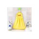 thumbnail image 3 of Kids towel microfiber animal shaped towel set 4-pack kitchen bathroom absorbent 36cm x 26cm yellow pink green white., 3 of 5