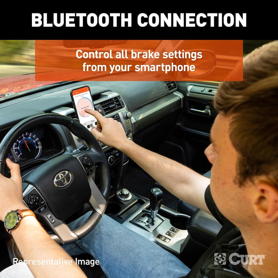 Curt 51200 Echo In-Line Trailer Brake Controller Bluetooth Smartphone Connection