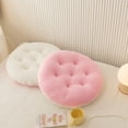 thumbnail image 5 of ETHKIA Soft Round Sheepskin Chair Seat Cushion Pad for Enhanced Comfort in Bedroom Windowsill Stool Use (10.24''x10.24'') B, 5 of 5