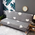 thumbnail image 1 of Funda de sofá sin brazos perfecl spandex Estiramiento Estampado Futon antideslizante 3 plazas, 1 of 7