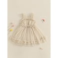 thumbnail image 4 of RUINIXCW Kids Toddler Baby Girl Summer Tulle Dress Birthday Cake Smash Outfit Baby Girls Photoshoot Outfits Sleeveless Mesh Ruffled Princess Birthday Baptism Wedding Party Dress, 4 of 9
