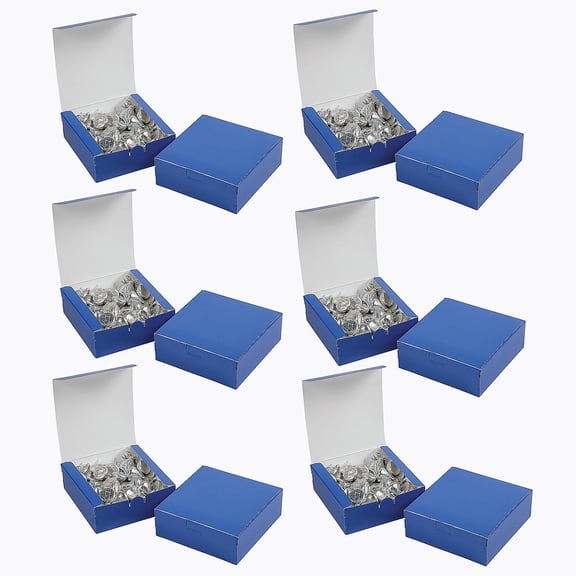 Fun Express 5" x 4 1/2" Bulk 60 Pieces Blue Square Cardstock Party Favor Boxes