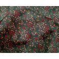 thumbnail image 4 of oneOone Silk Tabby Fabric Leaves & Floral Block Print Fabric By Yard 42 Inch Wide, 4 of 4