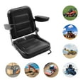 thumbnail image 6 of Universal Lawn Mower Seat,Universal Seat with Adjustable Backrest Tractor Seat Fold Down with Armrest Headrest Seatbelt, 6 of 15