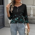 thumbnail image 4 of Fewfanhot Women's Clothing 2026 Blouse Crewneck Pleated Tunic Tops 3/4 Sleeve Dressy Casual Shirts Business Work Outfits, 4 of 7