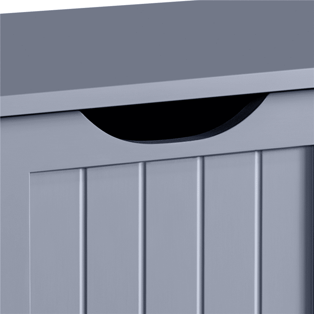Yaheetech Wooden Free-Standing Bathroom Floor Cabinet with Drawers and Cupboard, Gray