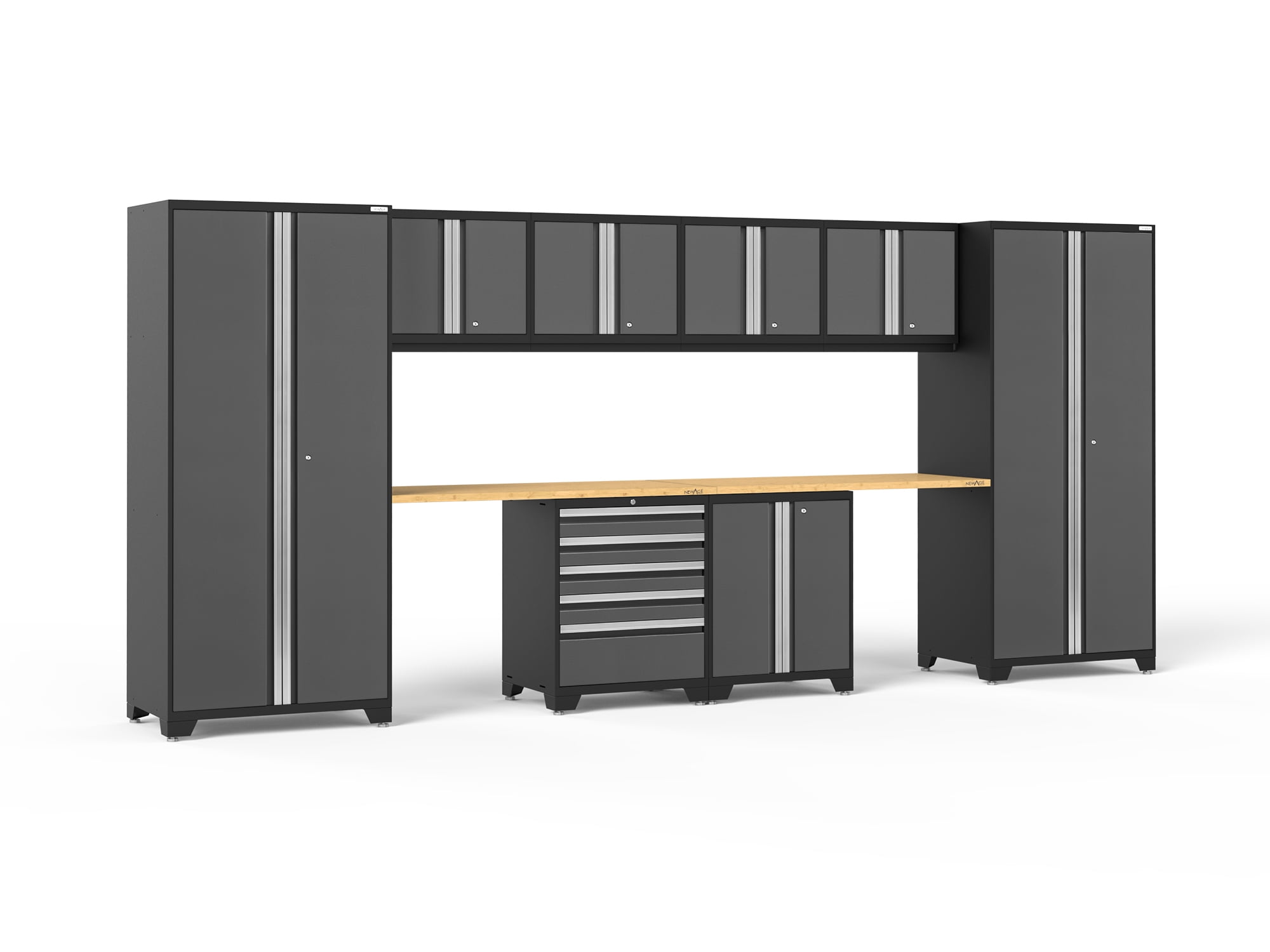 Newage Products Pro 3 0 Series Platinum 10 Piece Cabinet Set Walmart Com Walmart Com