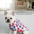 thumbnail image 2 of Camisa para perro mascota Ropa a cuadros para mascotas Camisa Cachorro Raya Adorable Primavera Otoño Rojo M, 2 of 8