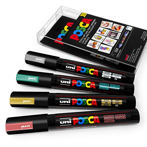posca markers on leather