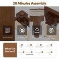 thumbnail image 5 of allforwood Thor Solid Wood Bed Frame, Queen Size, Japanese Joinery Bed Frame, Wood Slat Support, No Box Spring Needed, Easy Assembly, Minimalist & Modern Style (Walnut Finish, Queen), 5 of 6