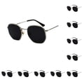 thumbnail image 2 of Gafas de sol cuadradas pequeñas Sonducket Lentes polarizadas Plata negro gris C1, 2 of 6