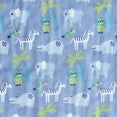 thumbnail image 4 of CREVENT  Cozy Soft Boys Blue Zoo Minky Baby Receiving Blanket, 4 of 5