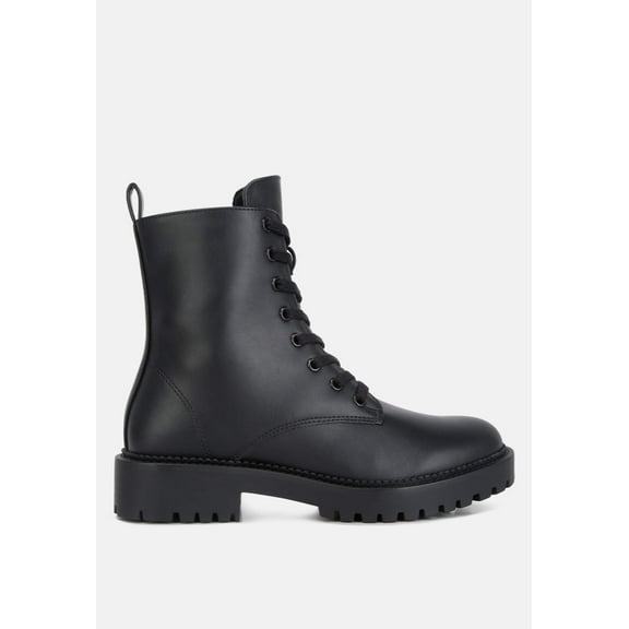 Forter Faux Leather Lace Up Boots