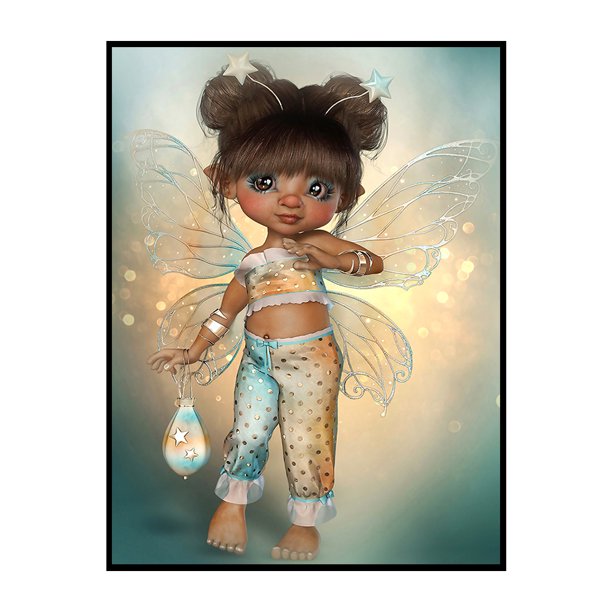 Cuadros Decorativos Big Eye Doll DIY Juego de bordado completo 11CT Estampado Arte Costura (SZX1939) DQrwqpou Nuevos Originales