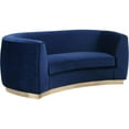 thumbnail image 3 of Home Square 3-Piece Set with Accent Chair Loveseat & Sofa in Navy and Gold, 3 of 11