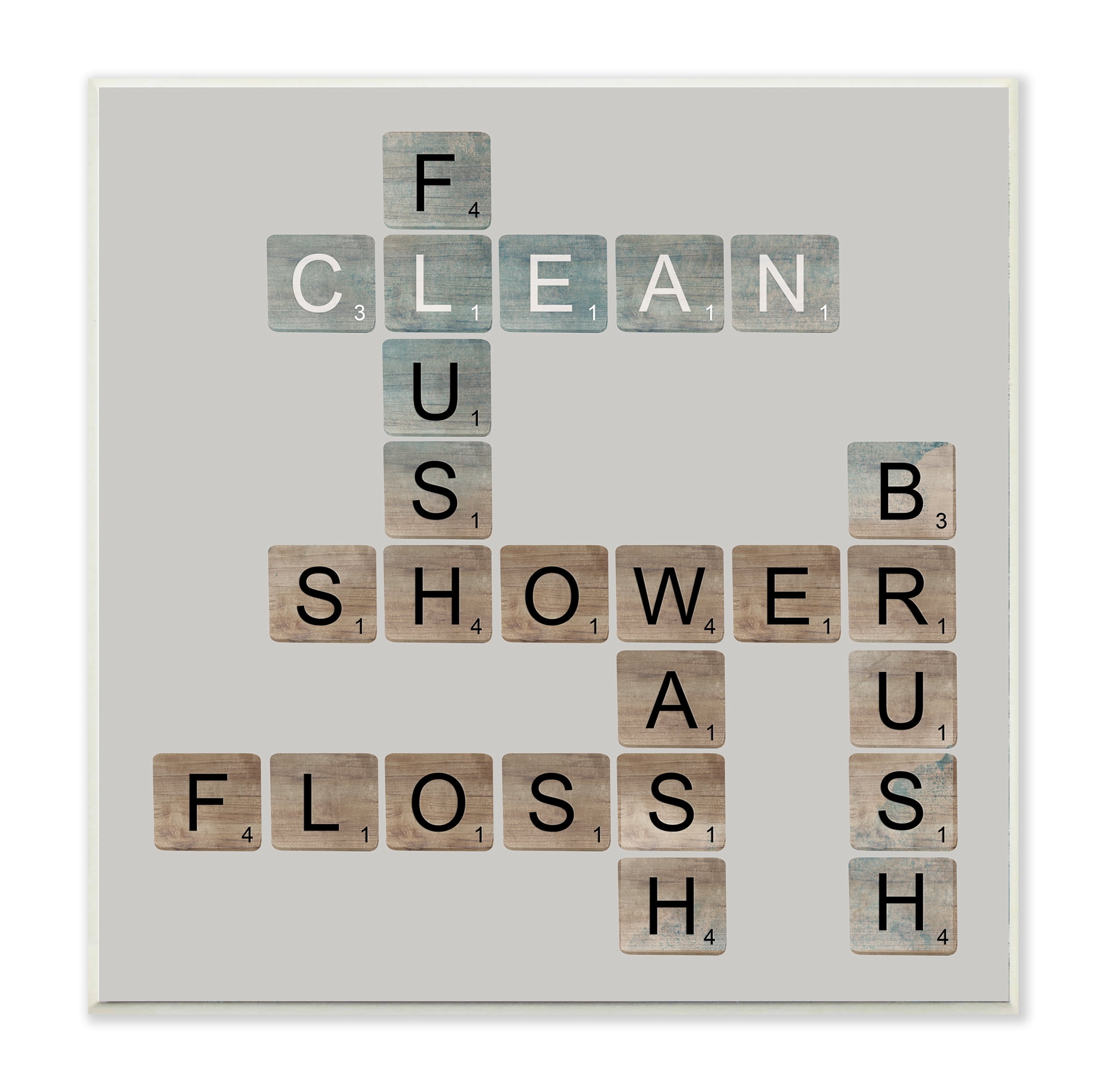 The Stupell Home Decor Collection Scrabble Bathroom Ilration Home Decor Collection Scrabble Bathroom