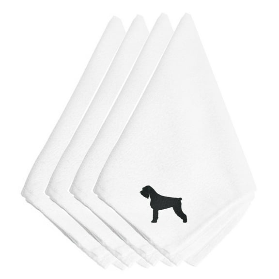 Giant Schnauzer Embroidered Napkins Set of 4
