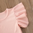 thumbnail image 4 of Bagilaanoe Newborn Baby Girl Boy Rompers Ruffle Short Sleeve Bodysuits 3M 6M 12M 18M Infant Casual One Piece Short Jumpsuit, 4 of 7