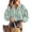 Grey Green, variant on Women Fall Plaid Long Puff Sleeve Shirts V Neck Casual Blouses Gingham Button Down Oversized, Pleated Drop Shoulder Cotton Tops, Dressy Casual, Work Vacation Travel, Fall Outfits Trendy