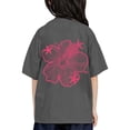 thumbnail image 3 of T-shirts Filles Enfants Imprimé Col Rond Manches Courtes T-Shirt Garçons Filles Bébé Tee Gris Foncé 5 Ans-6 Ans, 3 of 7