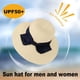 thumbnail image 3 of Sombrero de paja con circunferencia de 56-58 cm, sombrero con lazo, sombrero de protección solar, sombrero de verano, sombrero de playa con protección solar para mujer, parasol, sombrero, 3 of 5