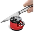 thumbnail image 1 of Diamond Knife Sharpener with Suction Base, Compatible with Kitchen Knives Scissors, Tungsten Stone Sharpening Tool, Red, 1 of 5