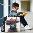 thumbnail image 6 of Water-Resistant 3-Ring Binder Organizer with Multiple Pockets Zipper Binder Bag for Office Cute Black Cow, 6 of 8