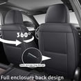 thumbnail image 3 of Fit for Suzuki Forenza 2004, Black and Coffee Car Seat Covers, Faux Leather 5 Piece Full Set Anti-Slip Beautify Interior, Upgrade the Car's Interior, 3 of 9