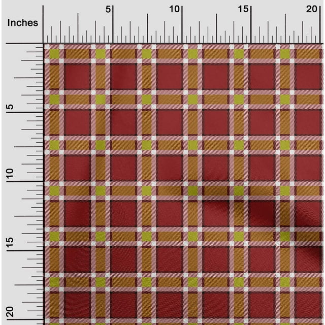 oneOone Silk Tabby Fabric Tartan Check Fabric Prints By Yard 42 Inch Wide