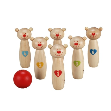 Classic World Wooden Bear Bowling Game
