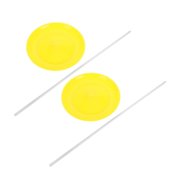 OULII Lightweight Plastic Juggling Plates for Smooth Shows, Yellow