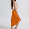 thumbnail image 4 of Ladies Sling Midi Dress Asymmetric Solid Color Slim Fit Backless Vacation Outfit, 4 of 8