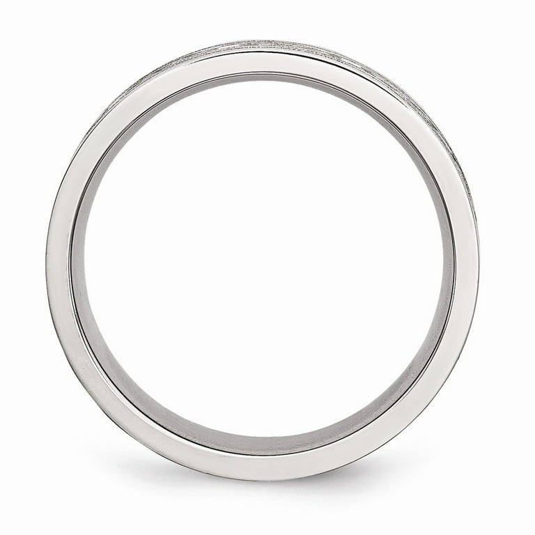 Stainless Steel Flat Laser Etched Celtic Knot 6mm Polished Band Stainless Steel Flat Laser Etched Celtic Knot 6mm Polished Band
