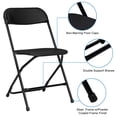 thumbnail image 6 of 10Pcs Folding Chairs Injection Molding Classic Garden Plastic Black, 6 of 13