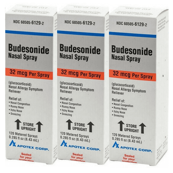 Nasal Spray for Allergy, Nasal Congestion, Runny Nose, Itchy Nose, and Sneezing, 32 mcg, 120 Metered Sprays | 3PK